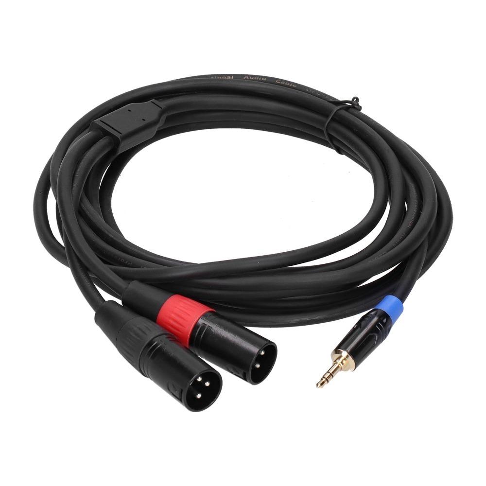 3.5mm Stereo Male 3.5mm Male To Dual 2 XLR Male Plug 3pin XLR Male Gold Plating Audio Converter Cable Male To Dual XLR Connector