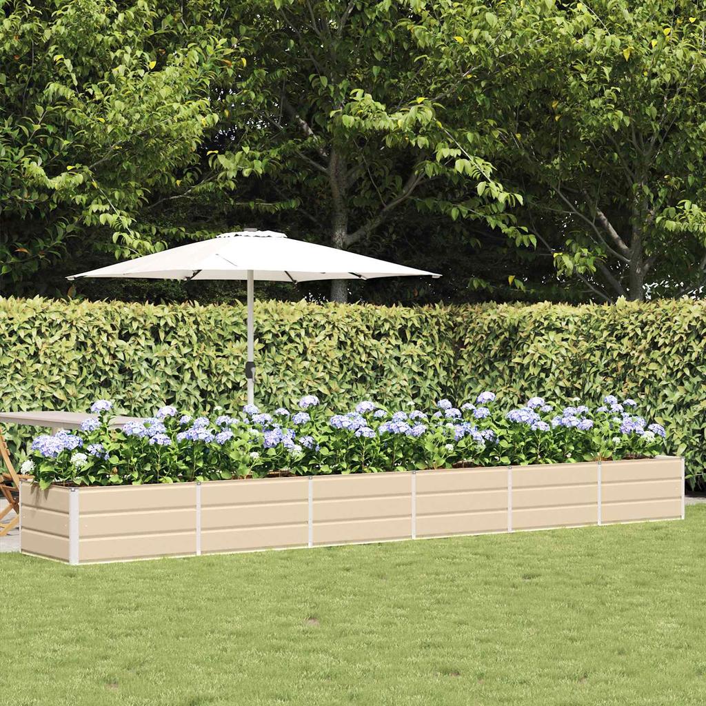 Ivory Planting Trough 480 X 80 X 45 Cm Steel