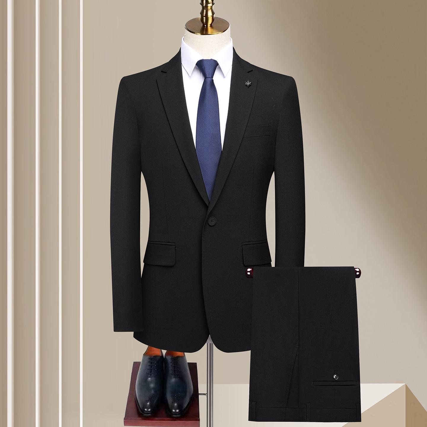2026 Spring Men s Slim Fit Korean Wool Suit Set - Business, Wedding, Formal Wear 190