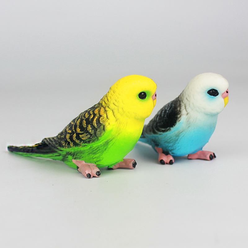 Wild Animal Parrot Model - Plastic Toy for Kids, Science and Education, Micro Landscape Ornament