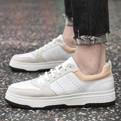 Modne sznurowane buty szkolne z prawdziwej skóry Klasyczne męskie buty wulkanizowane Wysokiej jakości uniwersalne męskie sneakersy Nowe męskie płaskie buty outdoorowe