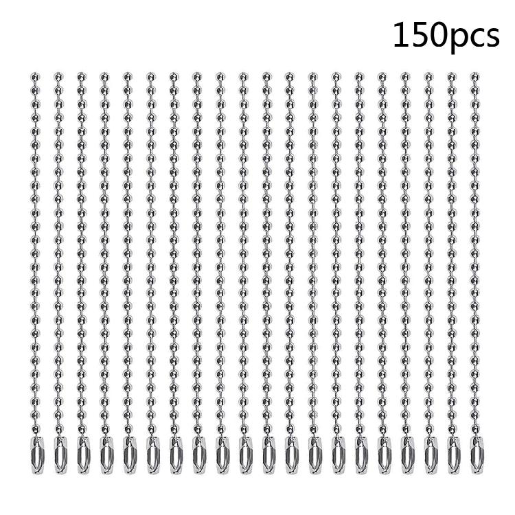 

150Pcs/set Round Bead Connector Clasp 1.5 mm Diameter Ball Chain Keychain Rings 1
