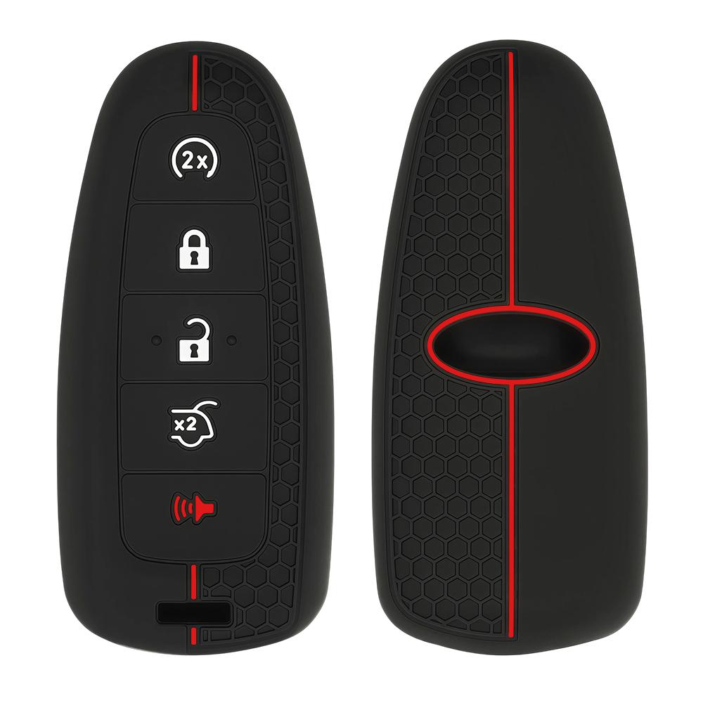 5 Buttons Silicone Remote Car Key Case Cover Fob For Ford Explorer Edge Escape Flex Taurus 2011 2012 2013 2014 Smart Key