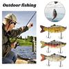 Señuelo de Pesca Hundido de 10CM/19.4G con Anzuelo Afilado Swimbait Multijointed de 6 Secciones Ojos 3D Realistas Cebo Duro Artificial Accesorios de Pesca al Aire Libre