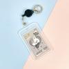 Ins Cute Transparent Lanyard Card Cover Student Bus Cards Case Cartoon Work Card Covers Credit Card Holder Id Holder with Rope