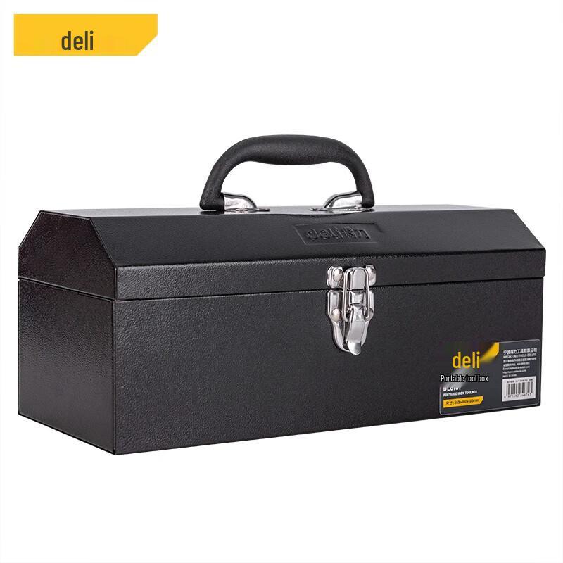 Deli 14-inch Thickened Metal Toolbox