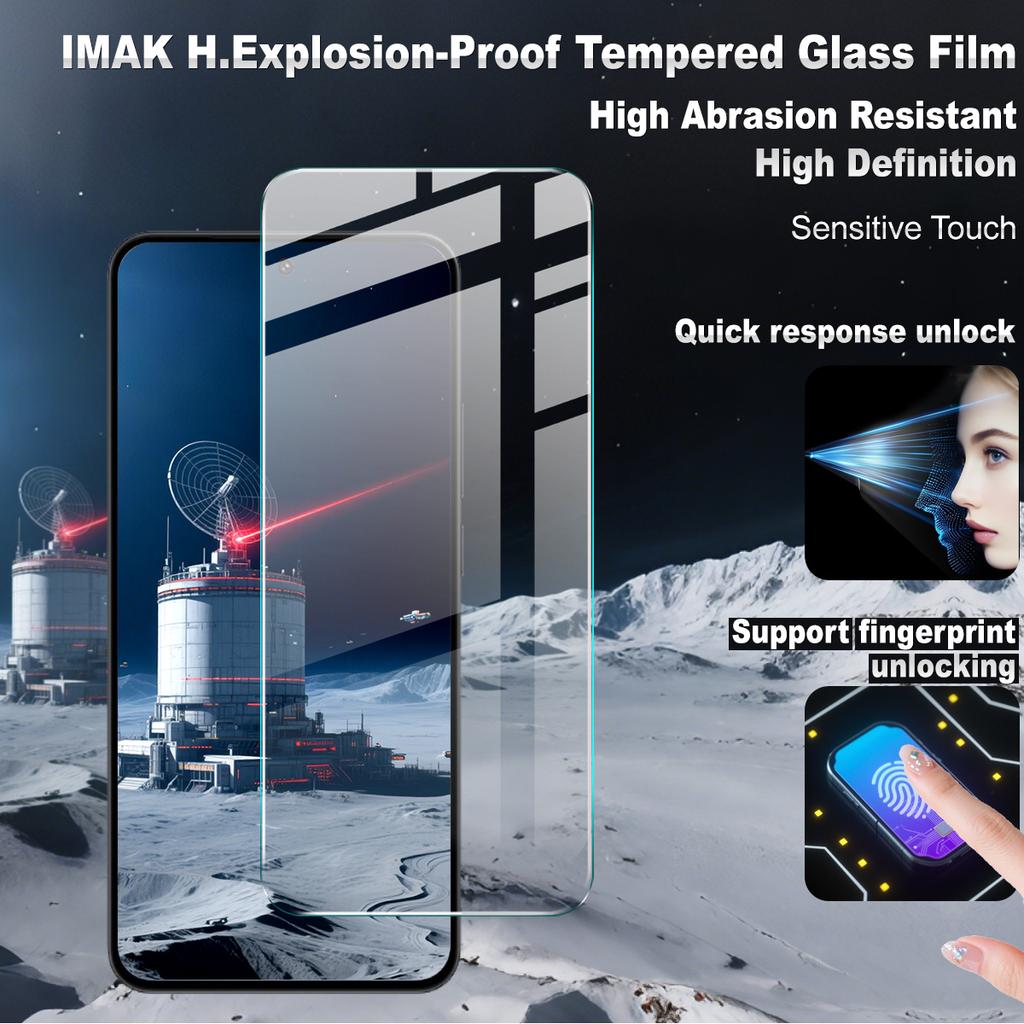 IMAK H Series For Oppo Reno14 F 5G Screen Protector Tempered Glass HD Clear Film (Fingerprint Unlock)