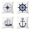 Cushion Pillow Ocean Pillow Cover Combination Sofa Cushion Cover Office Cushion Cover Seat Cushion