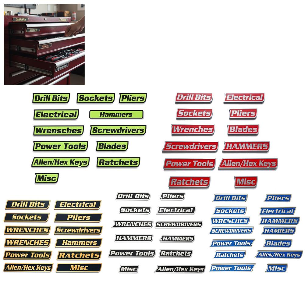 12 Pieces/set Of Portable Magnetic Toolbox Labels  Magnetic Toolbox Labels For Quick And Clear Identification
