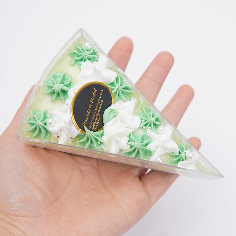 Modello Espositore Dessert Gelatina Budino Triangolare Mousse Torta Fragola Mango Francese