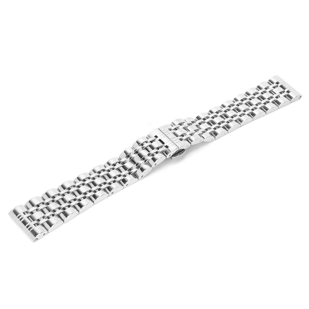 21mm náhradní řemínek na hodinky z nerezové oceli s nastavitelnou délkou přezka s motýlkem
