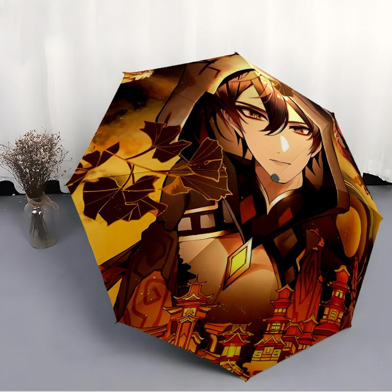 1pc Genshin Impact2 Umbrella, Sun Protection, And UV Shielding. It Has Eight Sturdy Ribs for Outdoor Use And Perfect Gift
