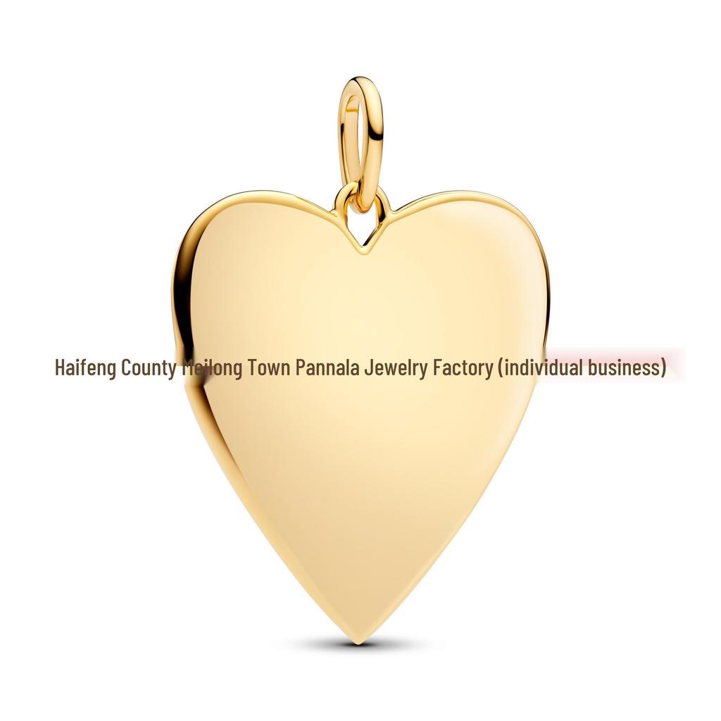 Charm Pan in Rame Bianco Placcato Argento S925 per Braccialetti Fai da Te