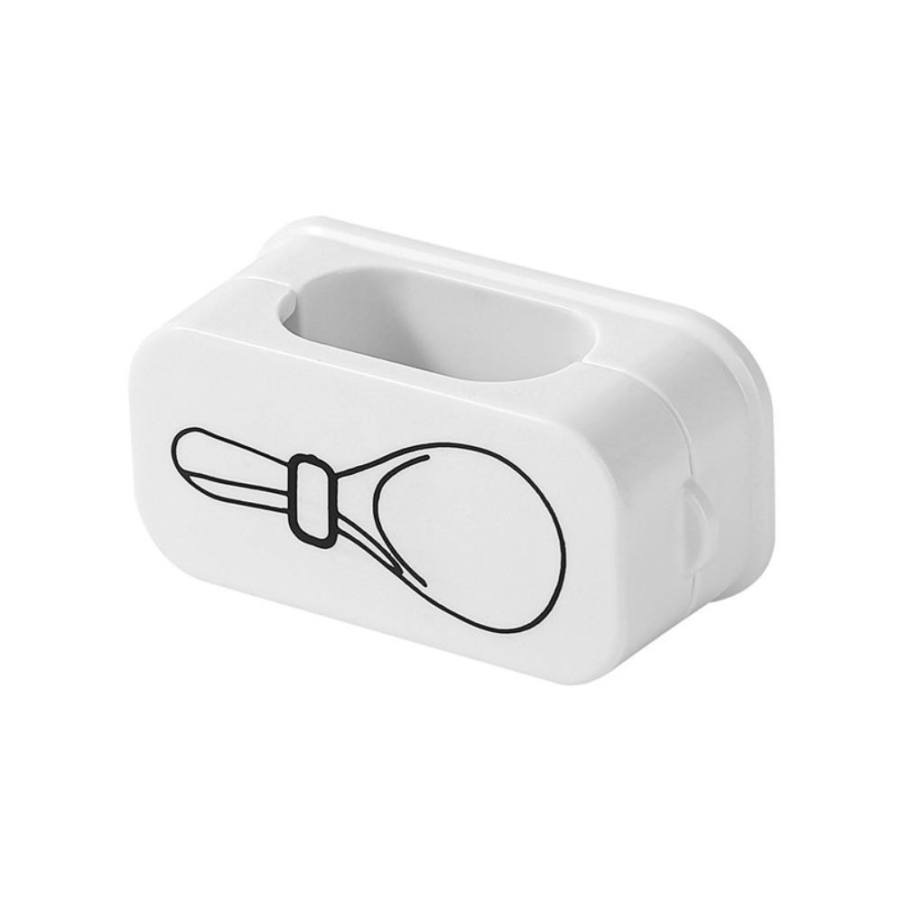 

Клейкий держатель для ложки Пластиковая полка для ложки для риса Прочная стойка для размещения Кухонные принадлежности для хранения белый