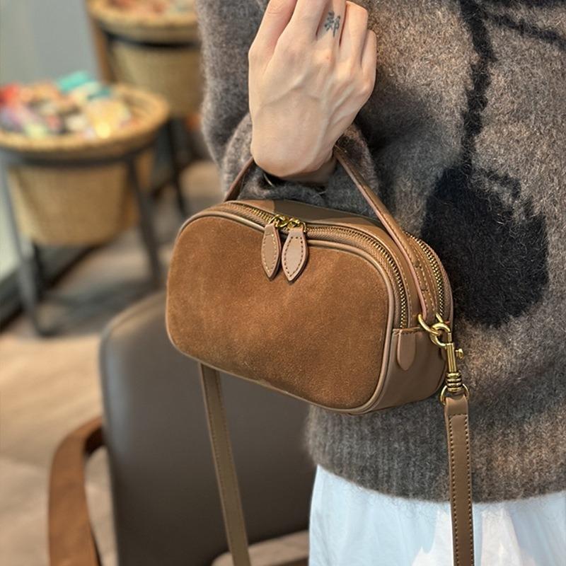 Bag new women's bag summer shoulder handbag versatile fashion matte suede retro messenger bag
