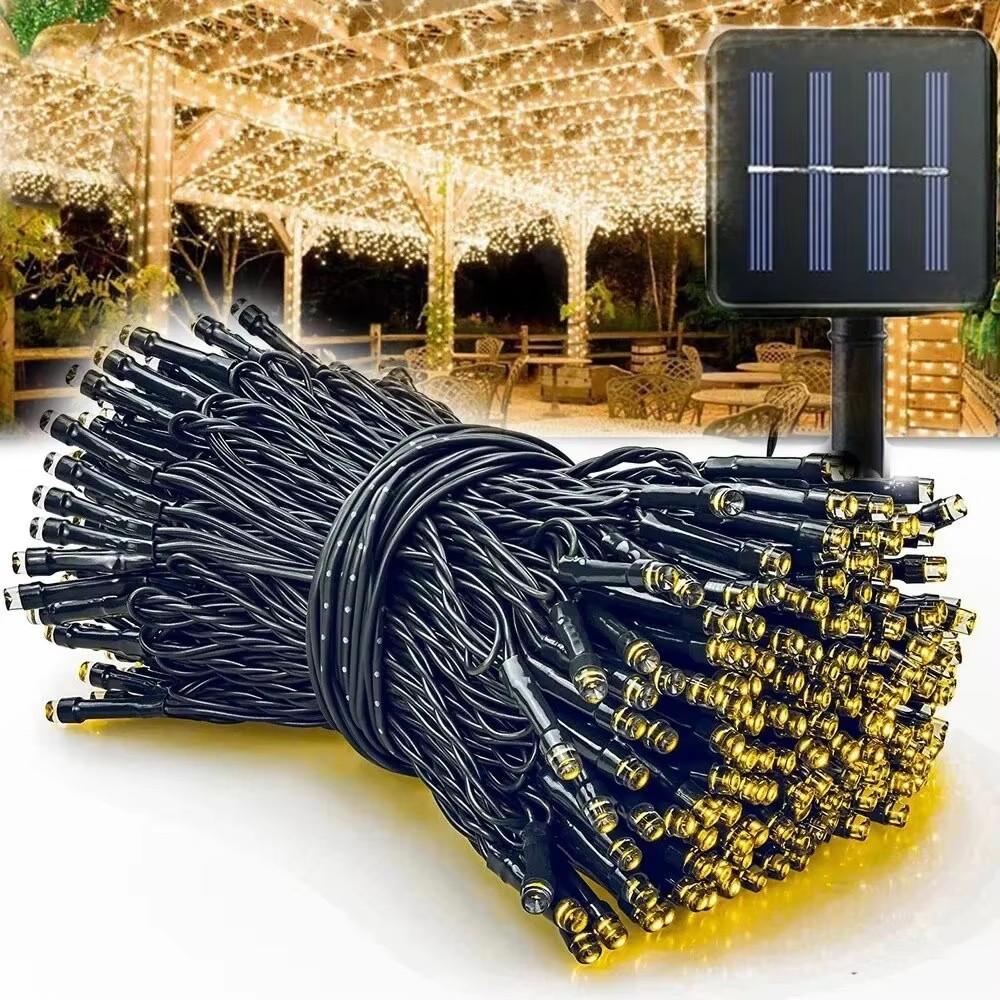 Ghirlandă luminoasă solară cu 30 LED-uri, Grădină de zâne, Lampă impermeabilă de exterior, Ghirlandă pentru Crăciun, Sărbători Xmas, Petrecere, Decorare casă