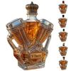 Whiskey Bottle Motorcycle Engine Decanter Handmade Glass Bottle Mechanical Aesthetics Liquor Container for Motorcycle Enthusiasts