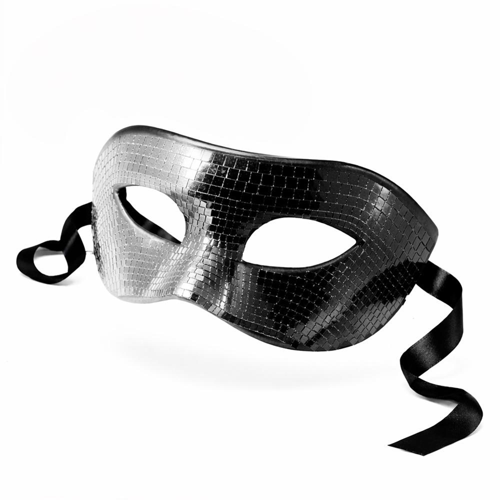 Disco Helle Bal Glitter Gezichtsmasker Spiegel Oogkapjes Zilver Maskerade Masker Feest Attributen Oogmasker voor Vrouwen Mannen Feest Gal
