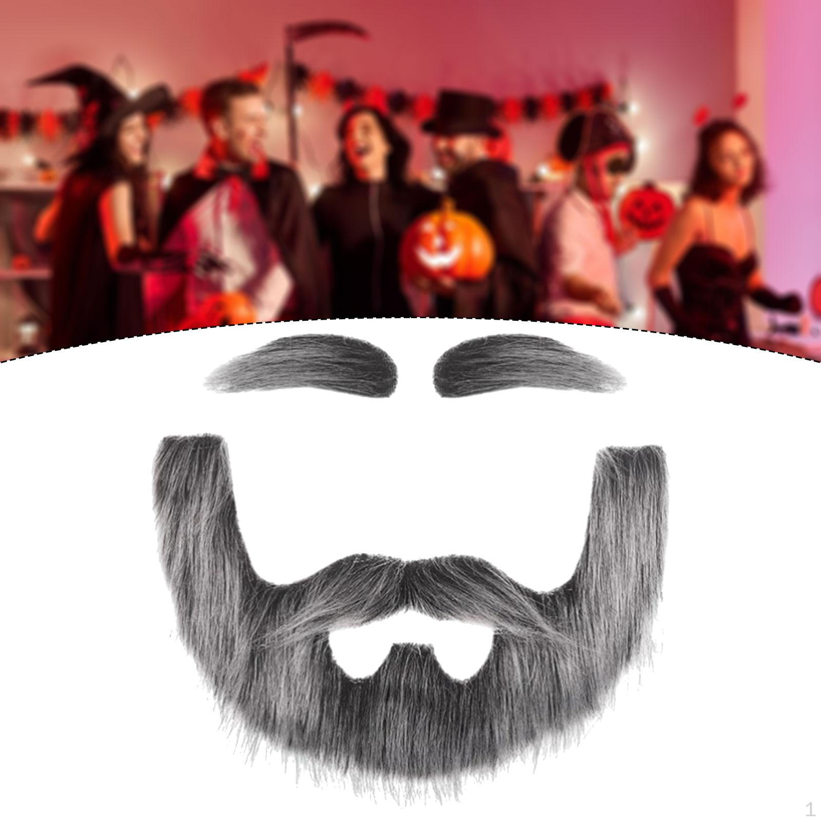 

Самодельная накладная борода, аксессуары для костюма на Хэллоуин, Рождество, оперные представления серый