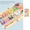 Wooden Magnetic Bead Maze Puzzle Toy Children Educational Toy Hand Eye Coordination Color Number Sorting Exercise Toy