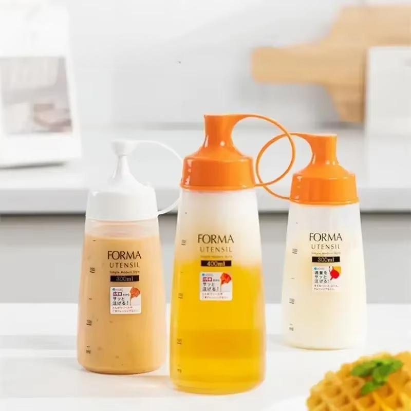 Convenient Food Cooking Honey Squeeze Bottle Creative Oil Bottle Prevent Oil Leakage Pointed Mouth Plastic Oil Pot Kitchen Tools