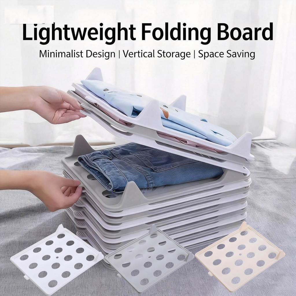 10-teiliger Kleiderschrank-Organizer für Faule - Faltbrett - Haushaltshemd Langarm - Falten - Mehrschichtiger Schubladen-Aufbewahrungsständer
