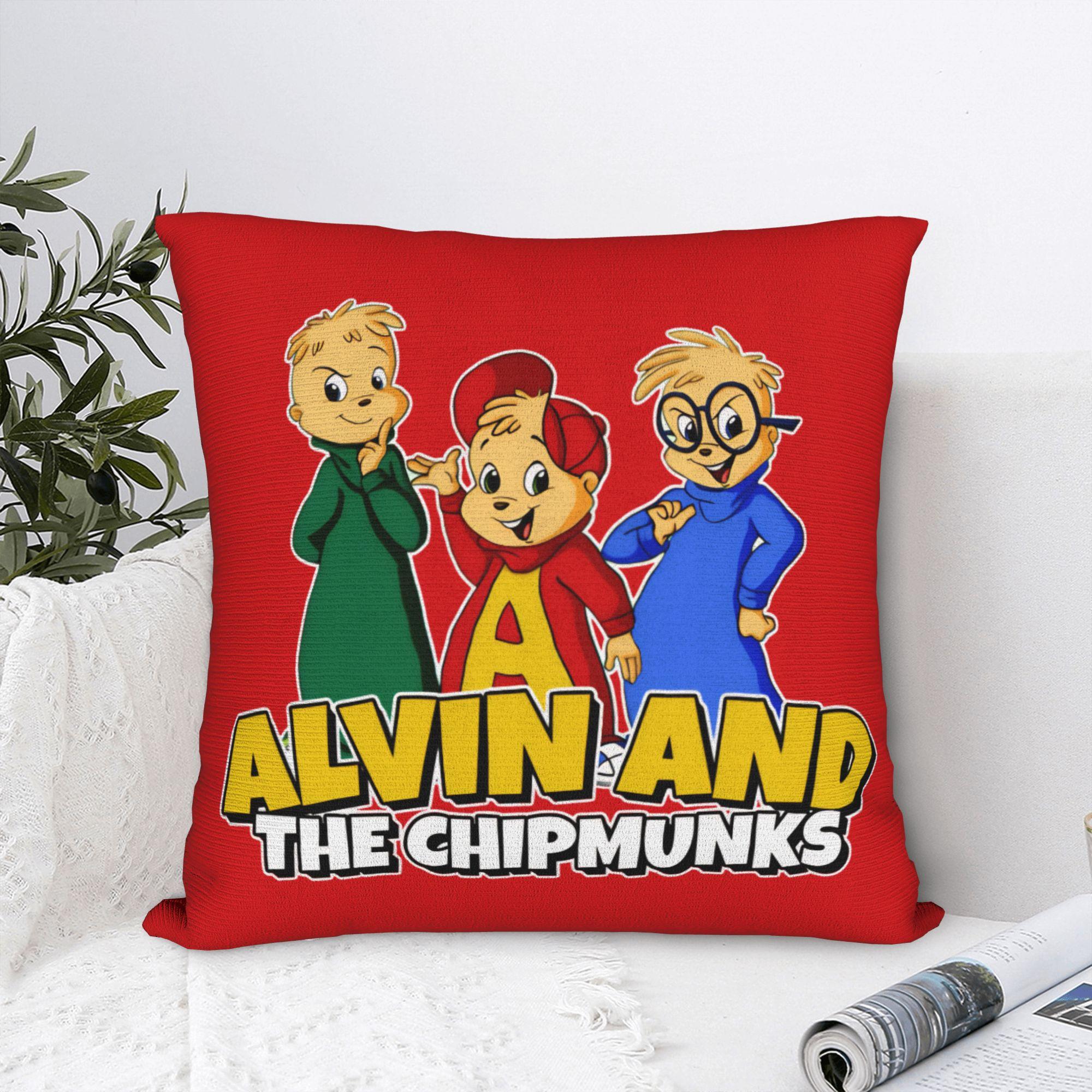 Shunika Chen Unisex A-Alvin Chipmunks Throw Pillow Cover Polyester Decorative Pillow Creative Pillowcase