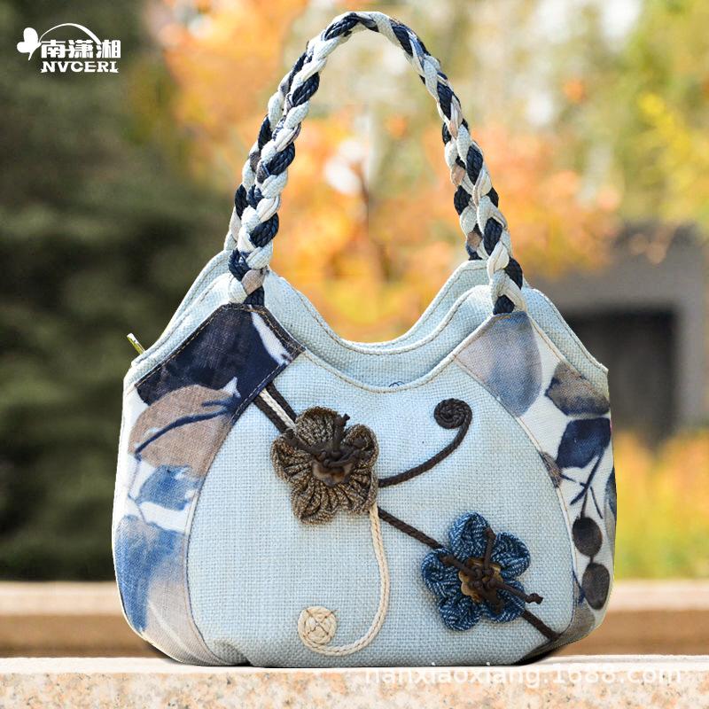 

Original Ethnic Style Cotton and Linen Embroidered Women s Bag Handheld Bag Embroidery Handbags for Women Purses and Handbags