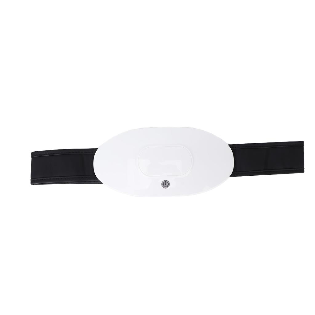 Lumbar Massager EMS Pulse Heating Waist Body Slimming Massage Belt Abdominal Massager White