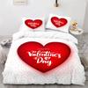 Valentine'S Day King Queen Duvet Cover Angel Cupid Bedding Set For Teens Adults Romantic Couple 2/3 Pcs Polyester Quilt Cover