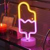 LED Night Light Good Brightness Decorative Portable Useful Bedroom Ice Cream/Ice Lolly Neon Lamp Party Decor