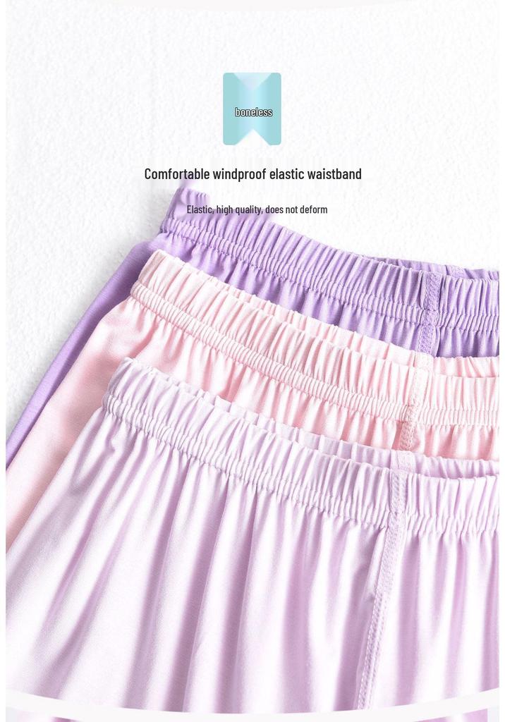 Girls' Modal Summer Pajama Shorts - Lightweight Princess Air Conditioning Bottoms for Older Kids and Babies