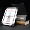 A4 Leather Honor Certificate Stand with Hot Stamping Customization