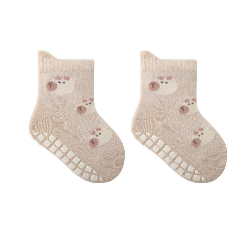 Childrens Non-Slip Socks Cute Cartoon Pattern Kids Boys Girls Floor Socks Comfortable Breathable for Toddler