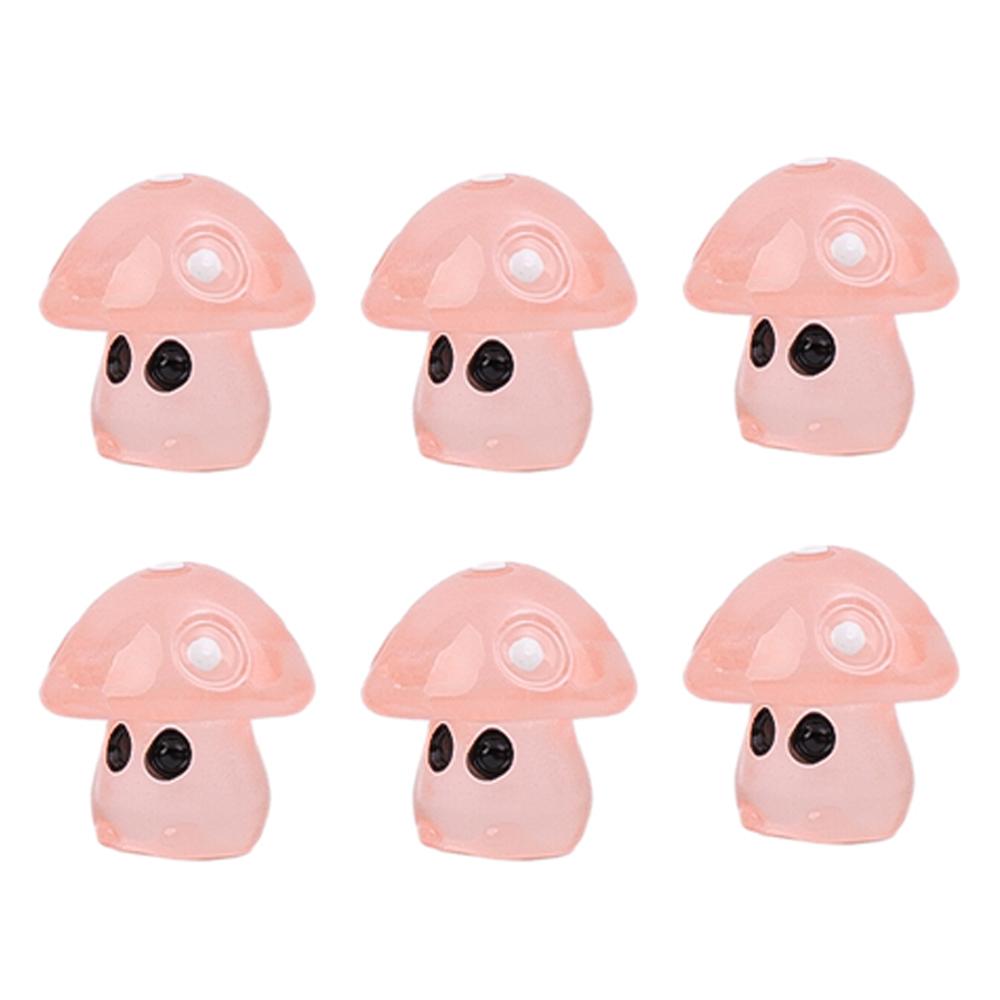 Luminous Mushroom Elf Car Ornaments Car Dashboard Decoration Resin Pendant Miniatures Mushrooms Fairy Garden DIY Accessories