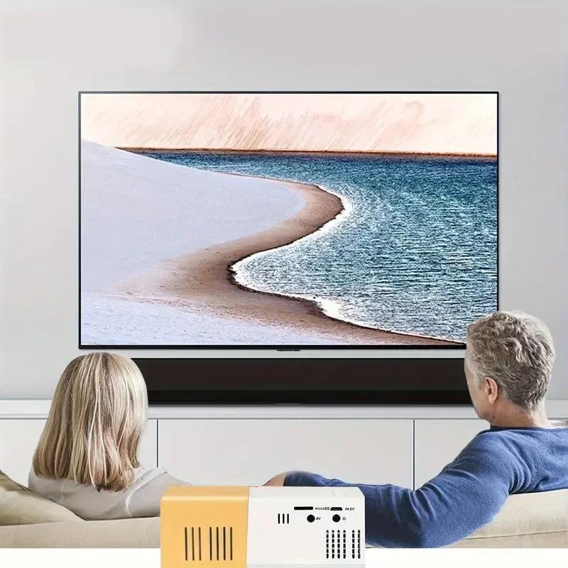 YG300 Multimedia Entertainment Projector, Home Theater, Outdoor Entertainment, Can Be Charged by Mobile Power Supply