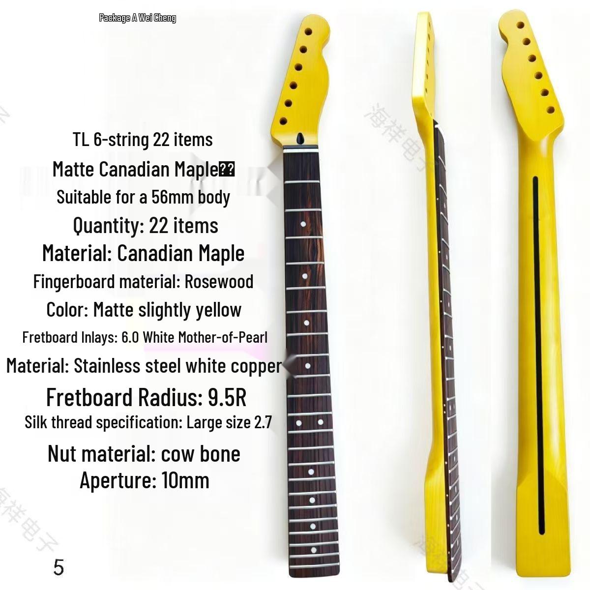 TL 6-String Electric Guitar Neck, 22