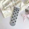 Female Spring and Summer Thin Style Bow Lace Polka Dot Preppy Style All Build Mesh Tube Stack Socks