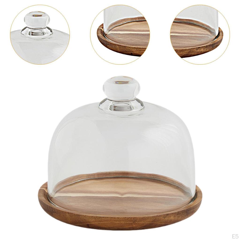 Stojan na dort s kupolovým podnosem na servírování dezertů k narozeninám