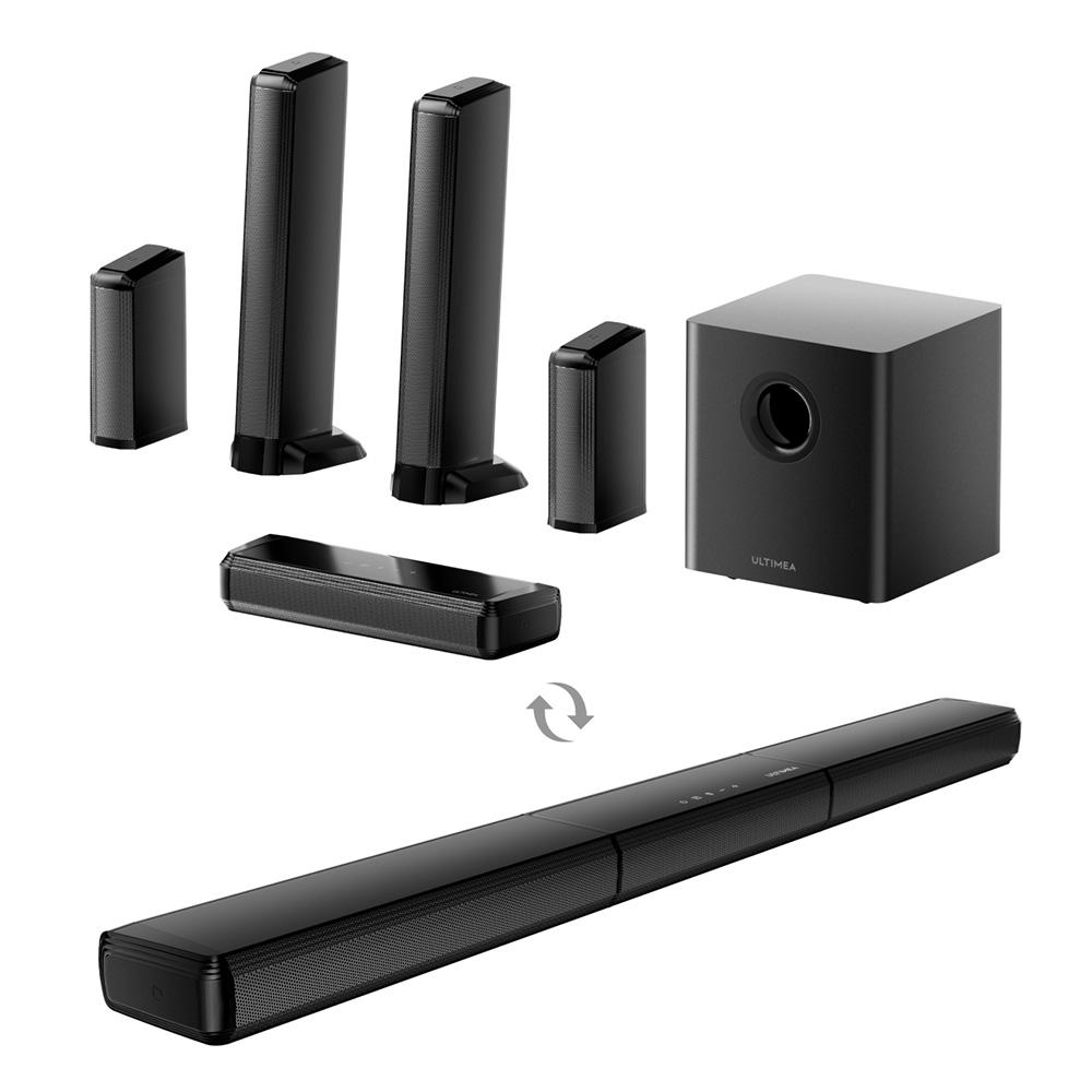 Ultimea Apollo S70 Ultra 7.1-kanałowy odłączany soundbar, zestaw głośników z subwooferem, dynamiczne oświetlenie
