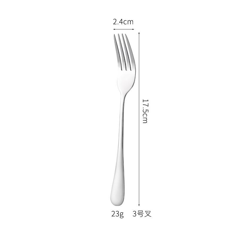 304 Stainless Steel Knife and Fork Spoon Thickened Tableware Dessert Round Spoon Pointed Spoon Western Food Steak Knife and Fork