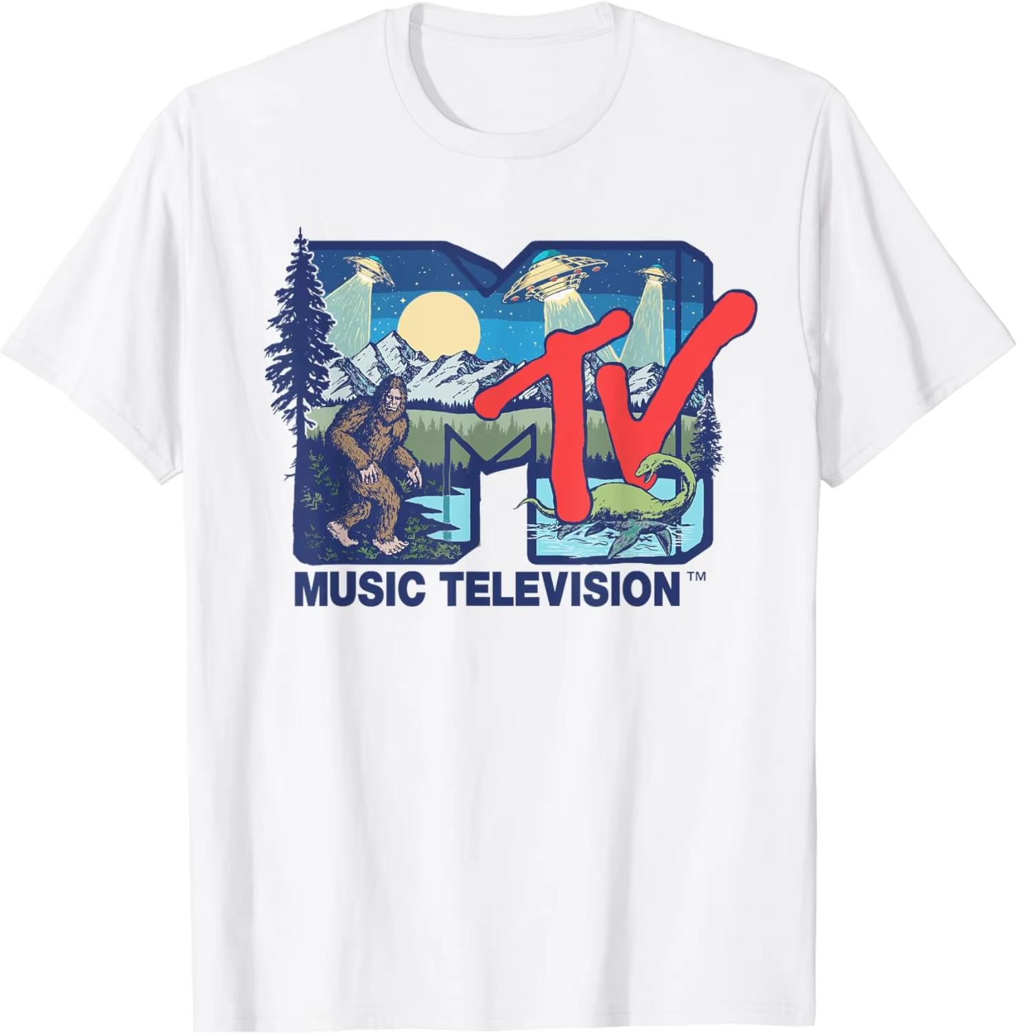 

Mysterious Creature MTV Logo Pattern 2026 Summer UNISEXs Cotton Tshirt Comfortable and Of High Quality Inspired By Y2k M