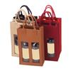 1Pcs Double Bottle Champagne Package Bags Wedding Favors For Guests  Felt Red Wine Handbag Wine Gift Box With Window