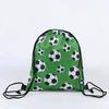 1pc Football Drawstring Backpack, Polyester Travel Shoe Storage Bag with Print, Machine Washable Luggage Carrier