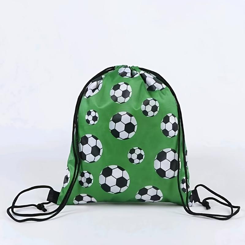 1Pc Soccer Backpack Double shoulder drawstring backpack bag, portable storage bag зелёный