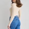 Women's Color High Neck Long Sleeve Sweater Pullover Knitted Underlay Top T-shirt