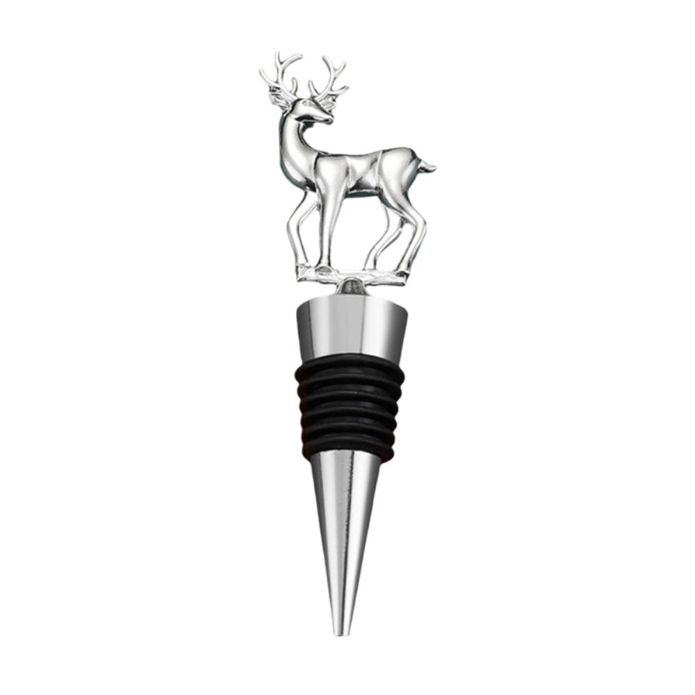 Deer Snowflake Tree Shape Christmas Wine Stopper Zinc Alloy Gold/Silver Wine Bottle Sealer Sealed Decorative Wine Cork