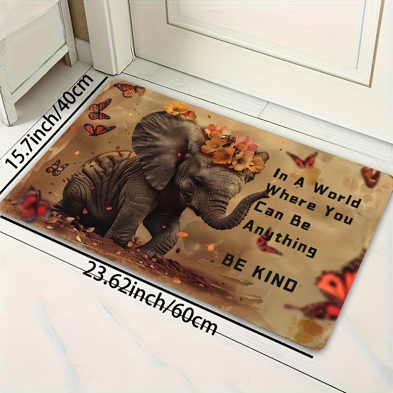 

Художественный Ковер с Изображением Бабочки и Слона, Мягкий Нескользящий Коврик для Пола, Машинная Стирка, для Прачечной, Ванной Комнаты, Кухни, Декор Дома 40x60cm