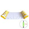 Foldable Floating Water Hammock with Inflator Float Lounger Inflatable Pool Mat Floating Bed Chair Swimming Air Mattress Pool