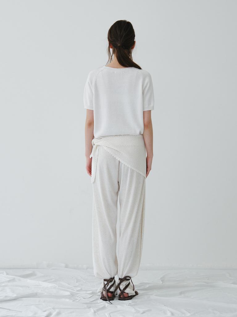 Reply Cotton Half Round Knit TopOff White